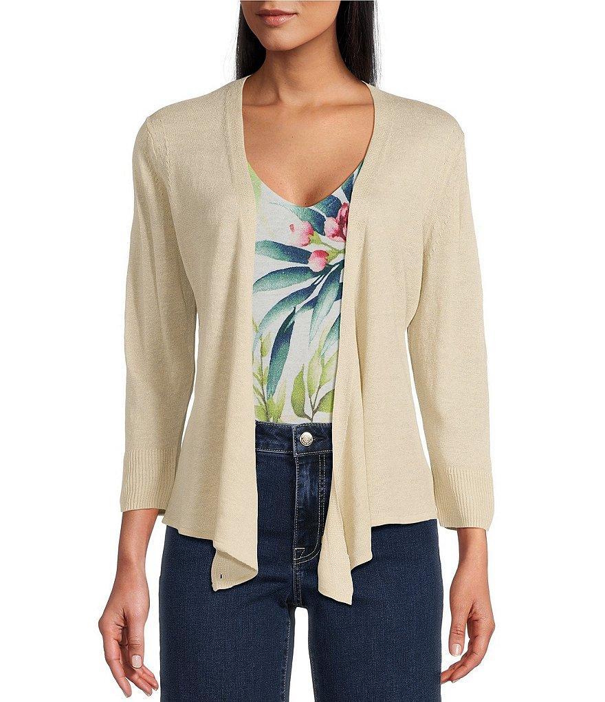 Tommy Bahama Open Front 3/4 Sleeve Cardigan Product Image