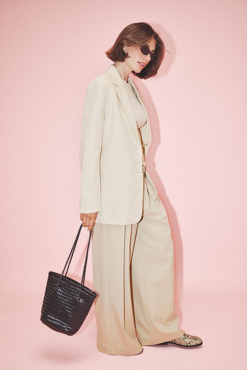 Mid Waist Suit Pants Product Image