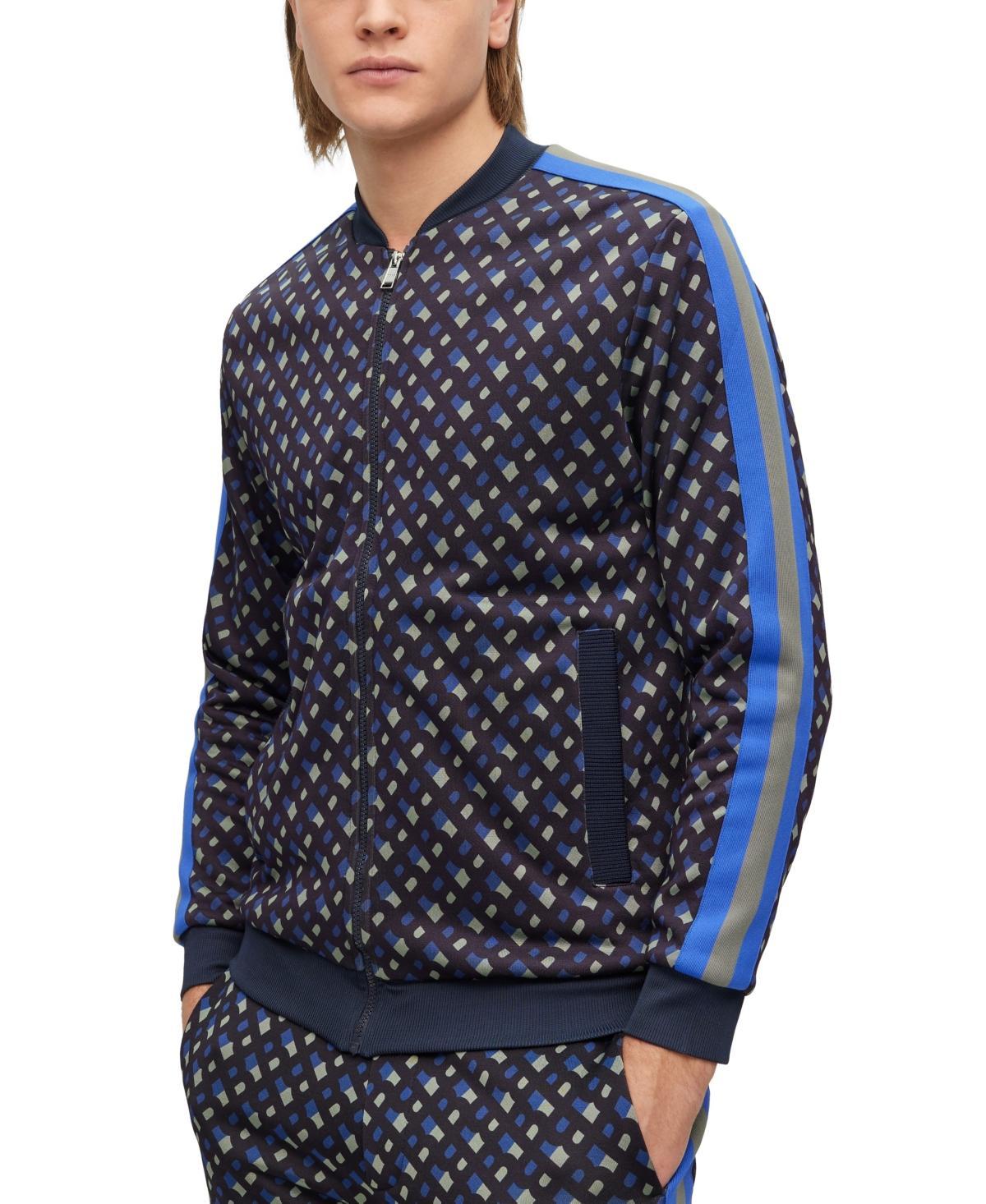 Mens Zip-Up Sweatshirt With Monogram Print Product Image