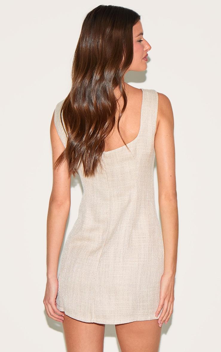 Stone Twill Button Down Bodycon Dress Product Image