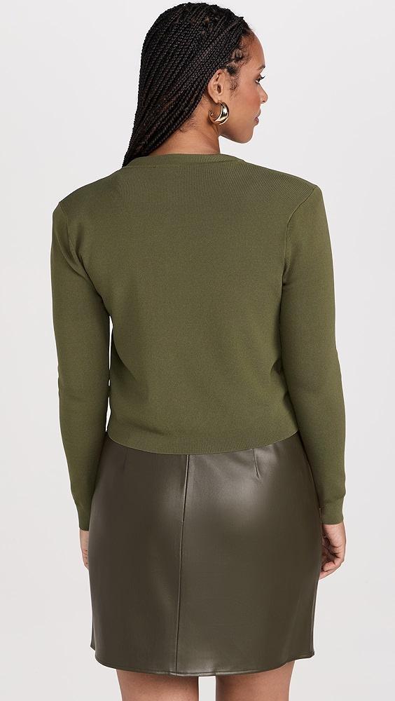 L'AGENCE Toulouse Crop Crew Neck Cardigan | Shopbop Product Image