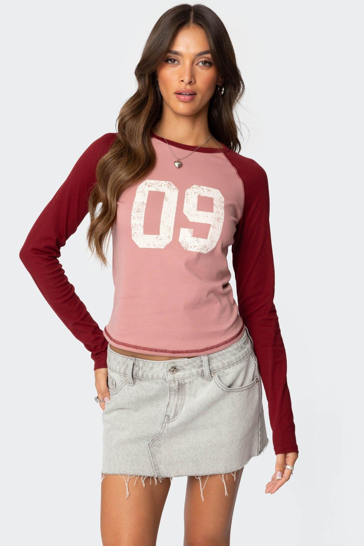 09 Raglan Long Sleeve T Shirt Product Image