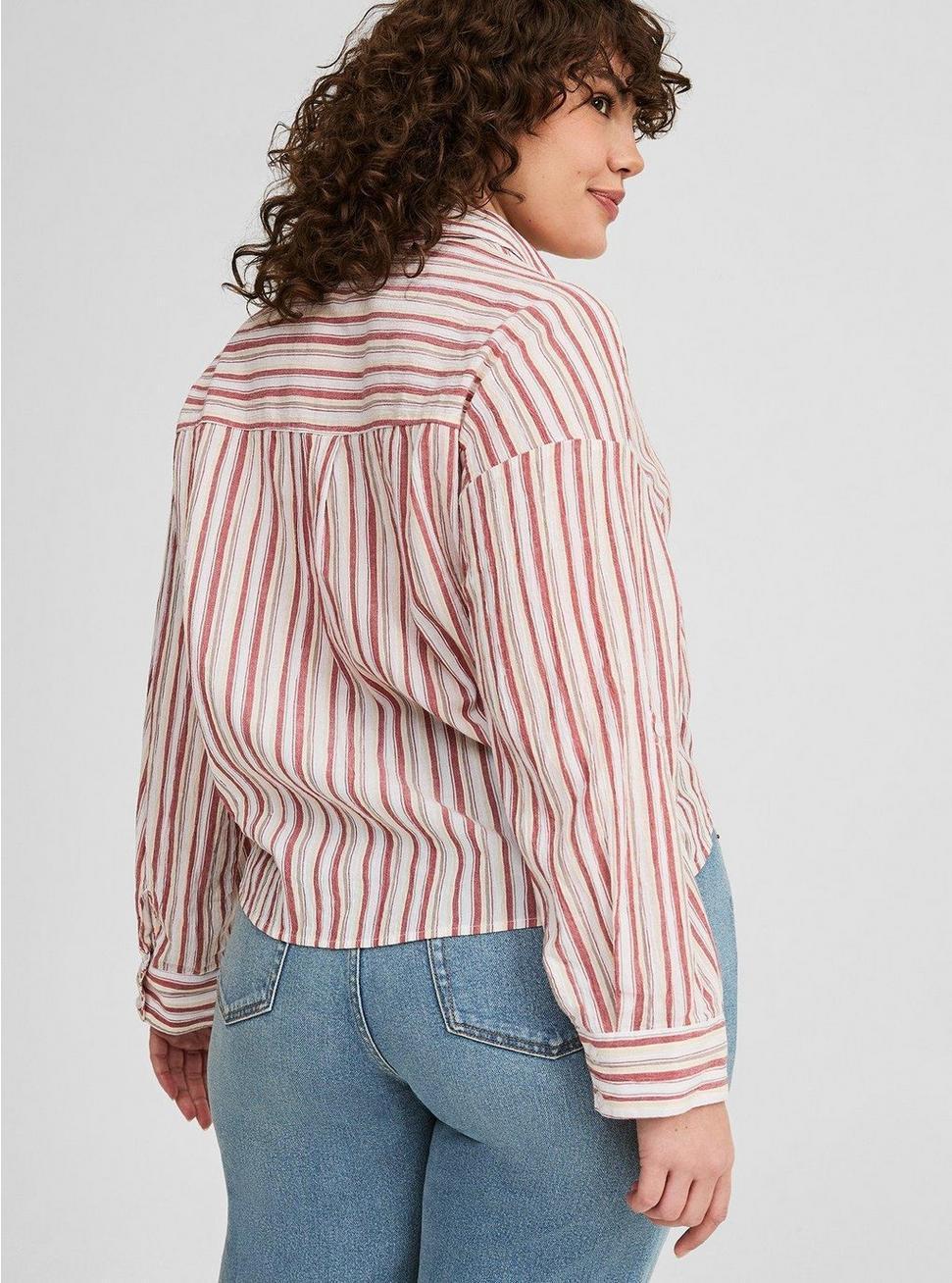 Twist Front Button Up Shirt Product Image