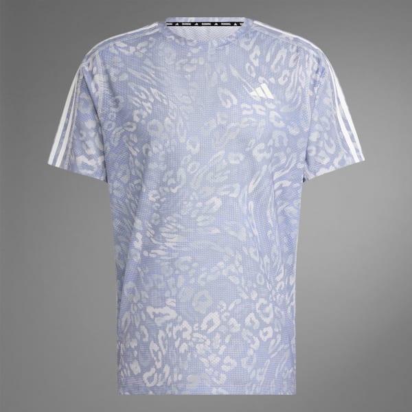 adidas Own The Run CLIMACOOL 3-Stripes Tee Dash Grey L Mens Product Image