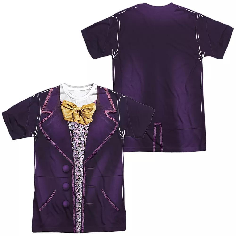 Men's Willy Wonka Costume Sublimated Graphic Tee, Size: XL, Black Product Image