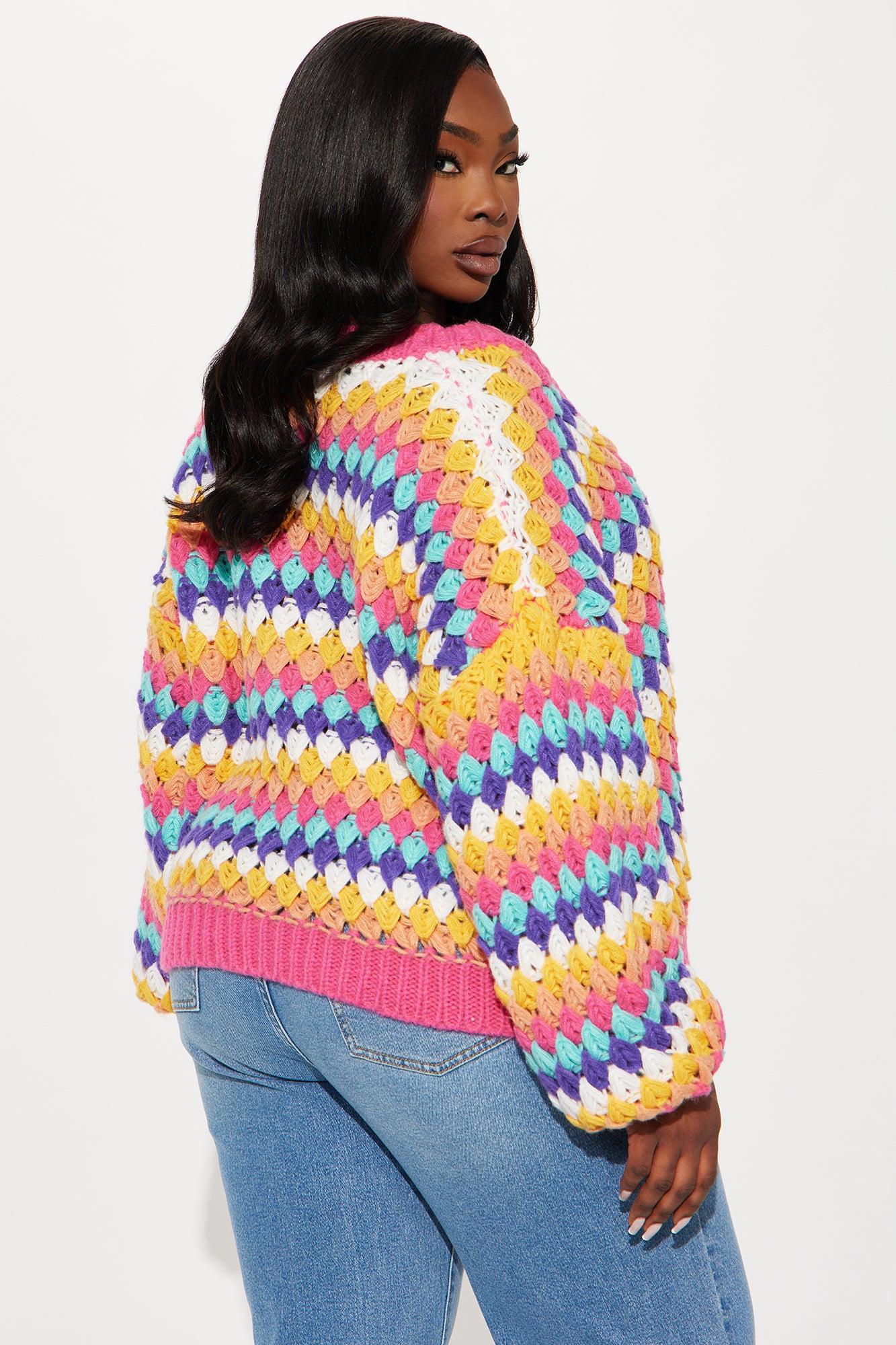 My Best Friends Striped Sweater - Multi Color Product Image