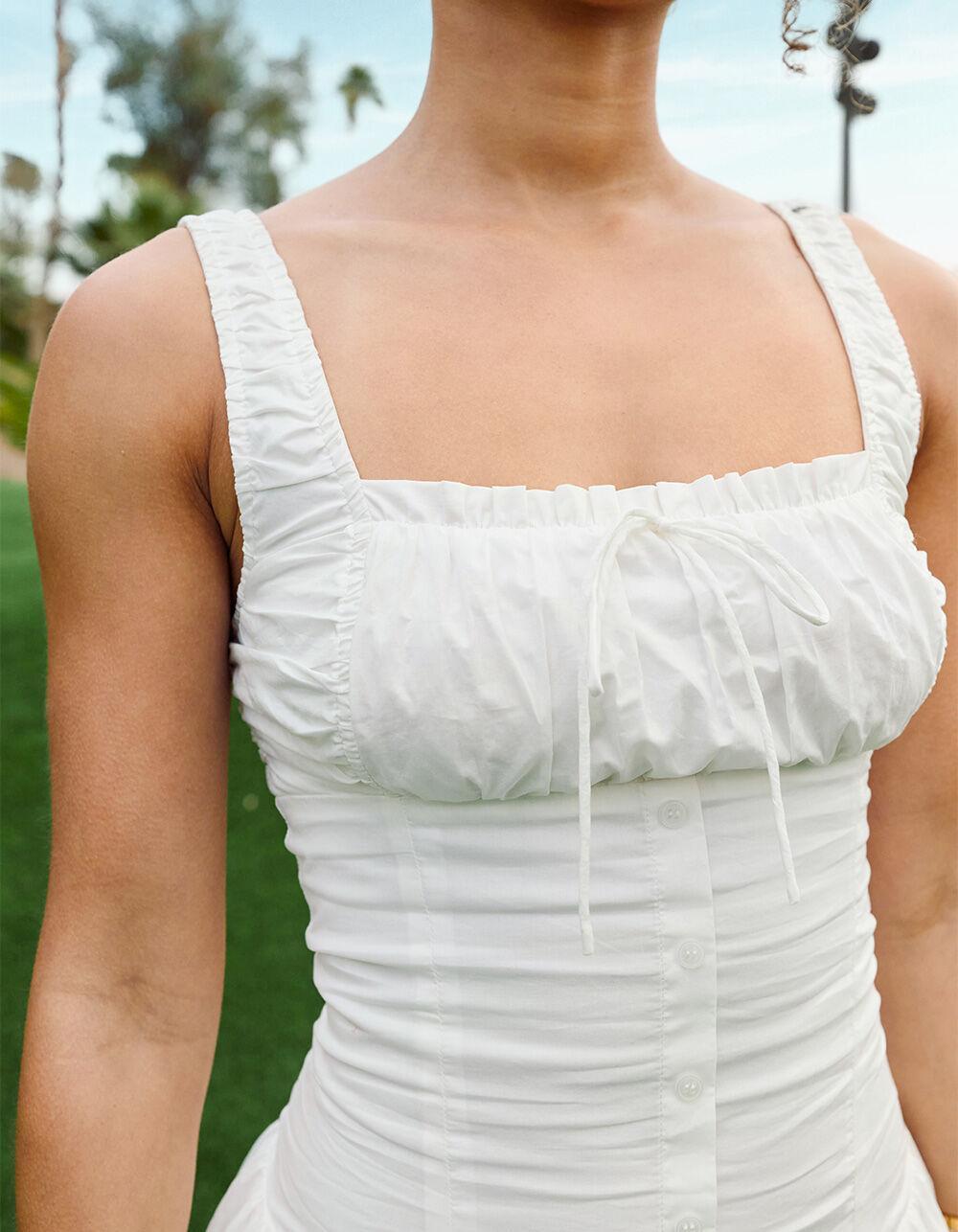 RSQ Womens Drop Waist Slip Dress - WHITE Product Image