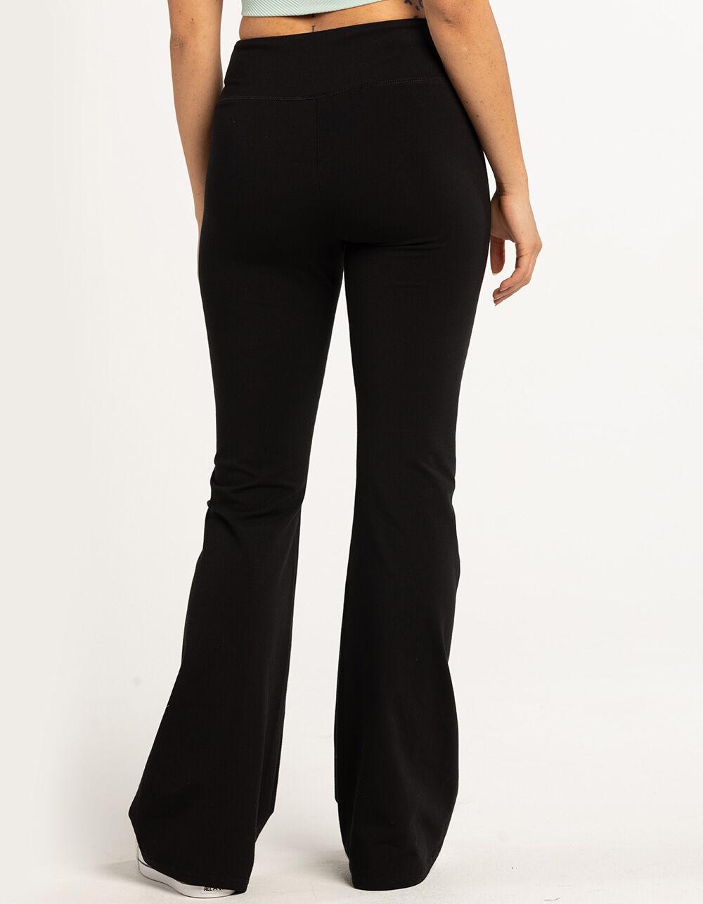 TILLYS Crossover Waist Womens Flare Leggings - HEATHER GRAY Product Image