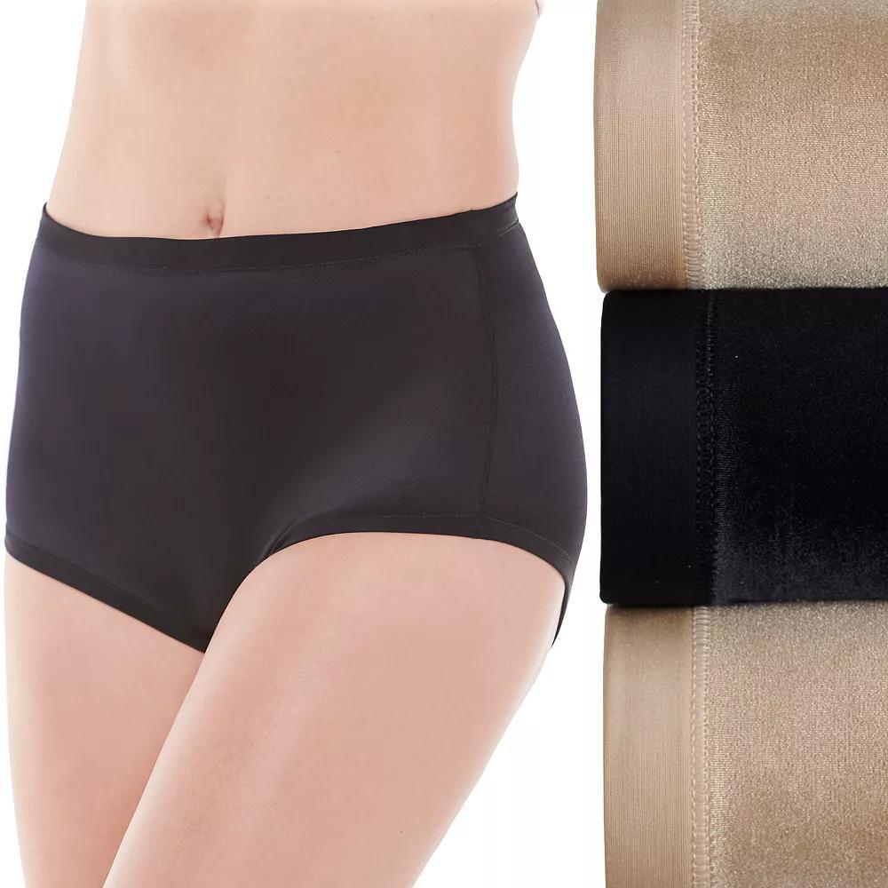 Womens Vanity Fair Lingerie Body Caress 3-Pack Brief Panties 13438 Product Image