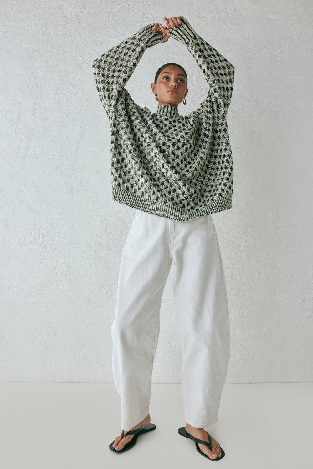 Sam Knit Jumper Check Product Image