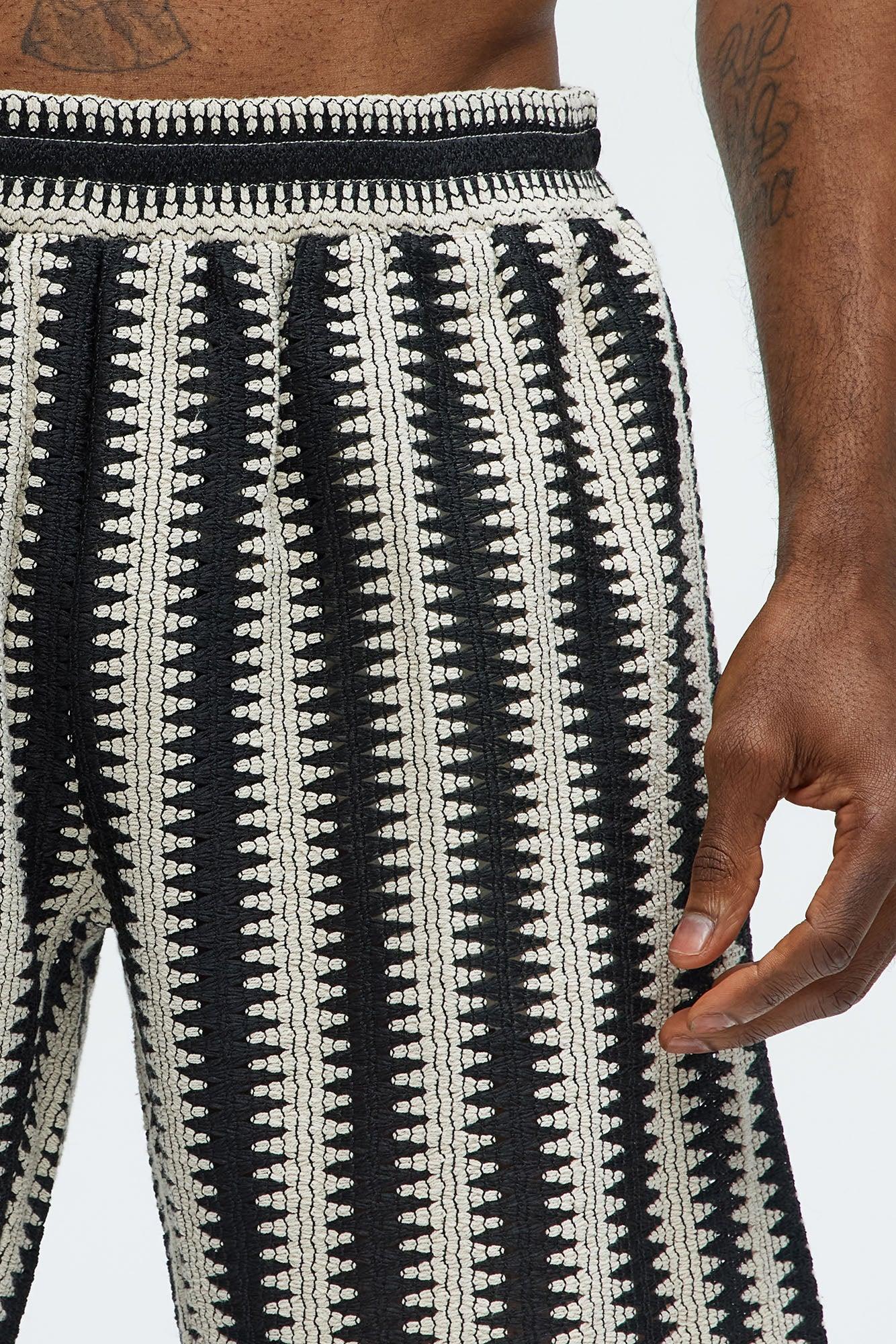Summit Striped Relaxed Shorts - Black/combo Product Image