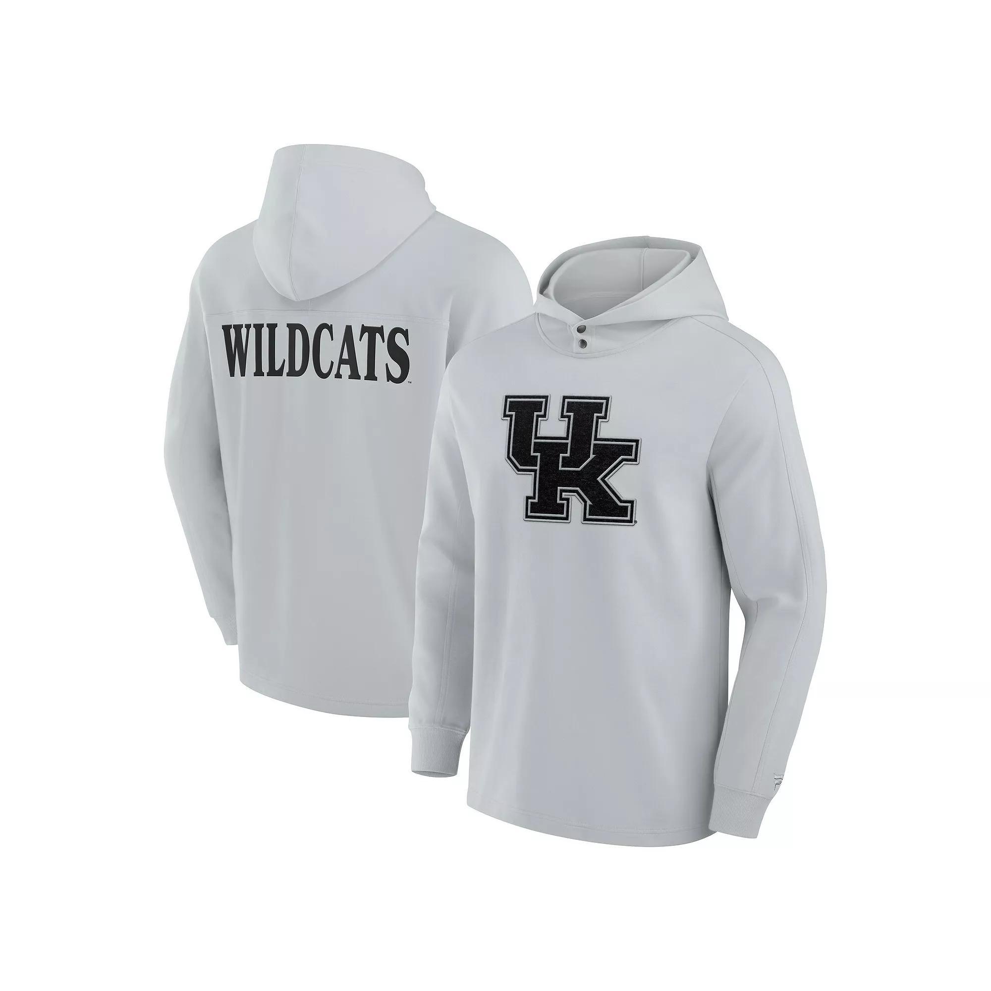 Men's Fanatics Gray Kentucky Wildcats Blaze Tri-Blend Pullover Hoodie, Size: XL, Grey Product Image