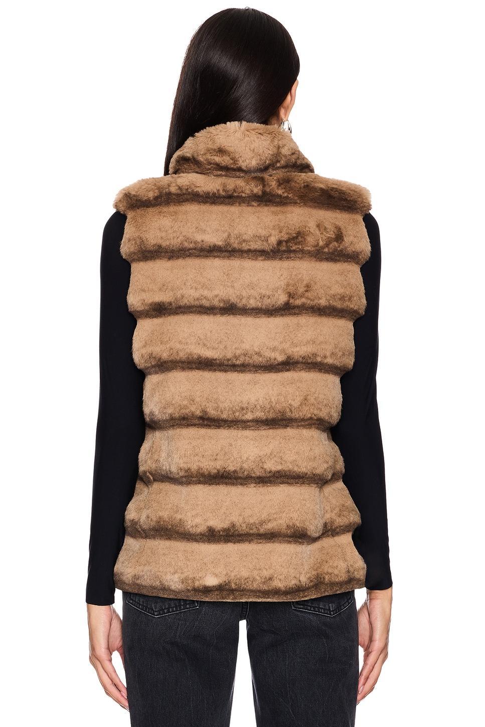 Plush Faux Fur Reversible Vest jocelyn Product Image