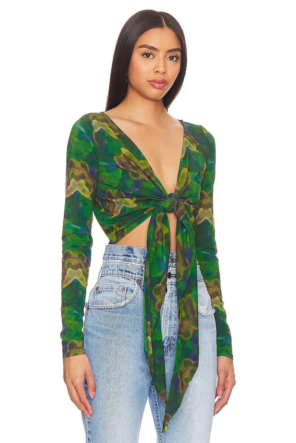 TOP DRAPÉ AVEC LIEN À NOUER Product Image