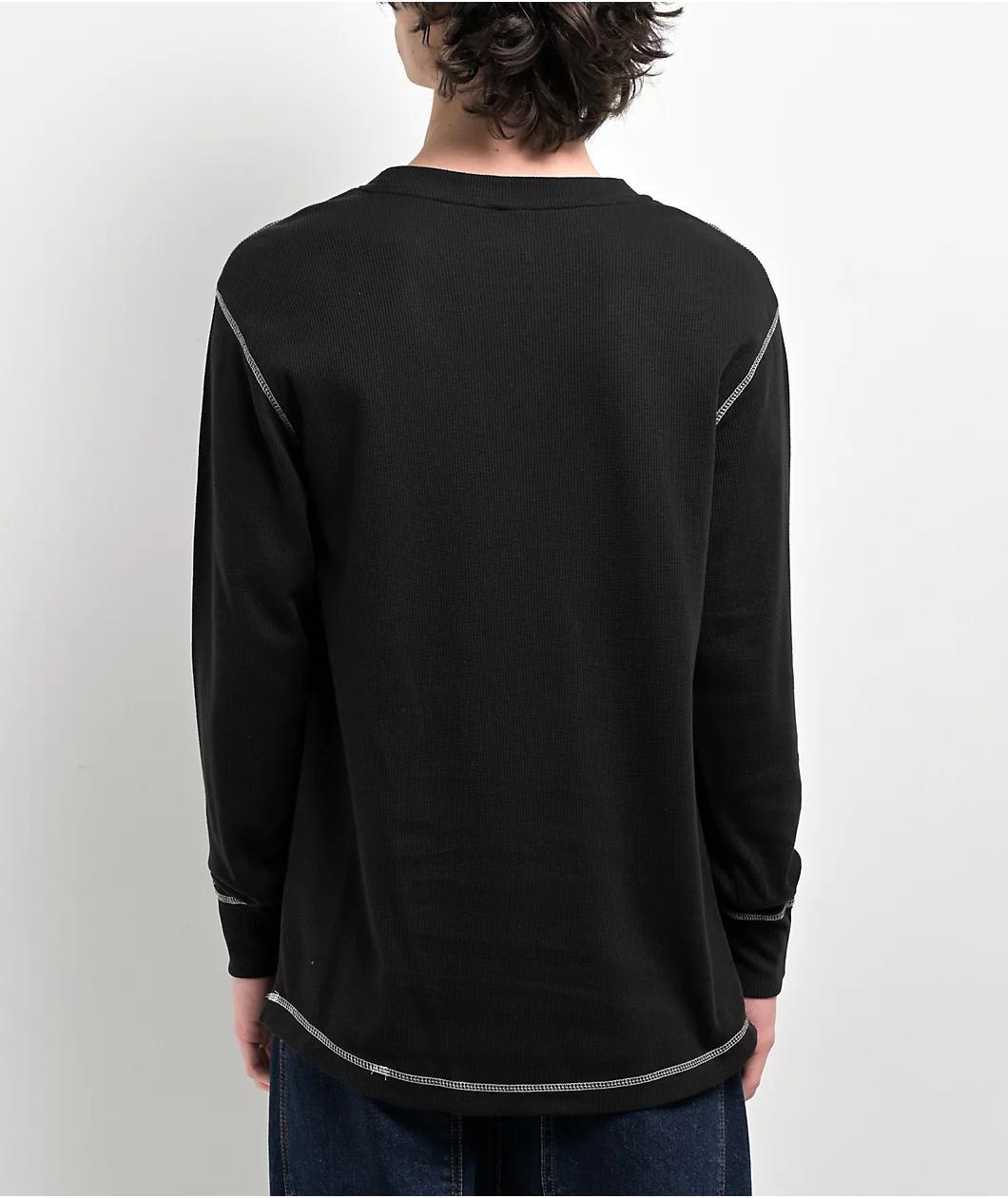 A.LAB Lunar Raver Black Thermal Long Sleeve T-Shirt Product Image