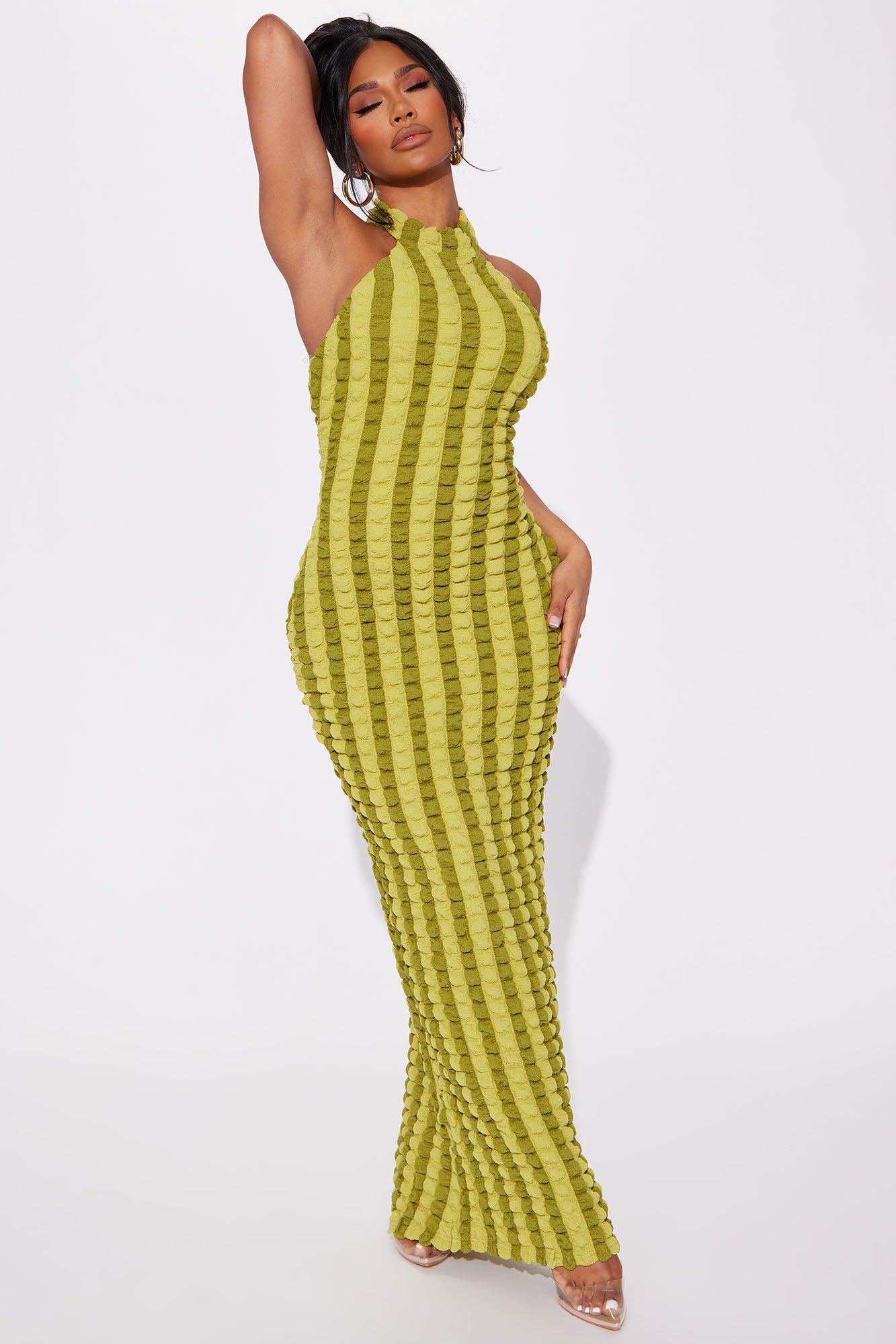 Sweet Treat Maxi Dress - Lime Product Image
