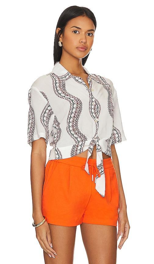 AllSaints Leni Leticia Shirt (Optic ) Women's Clothing Product Image