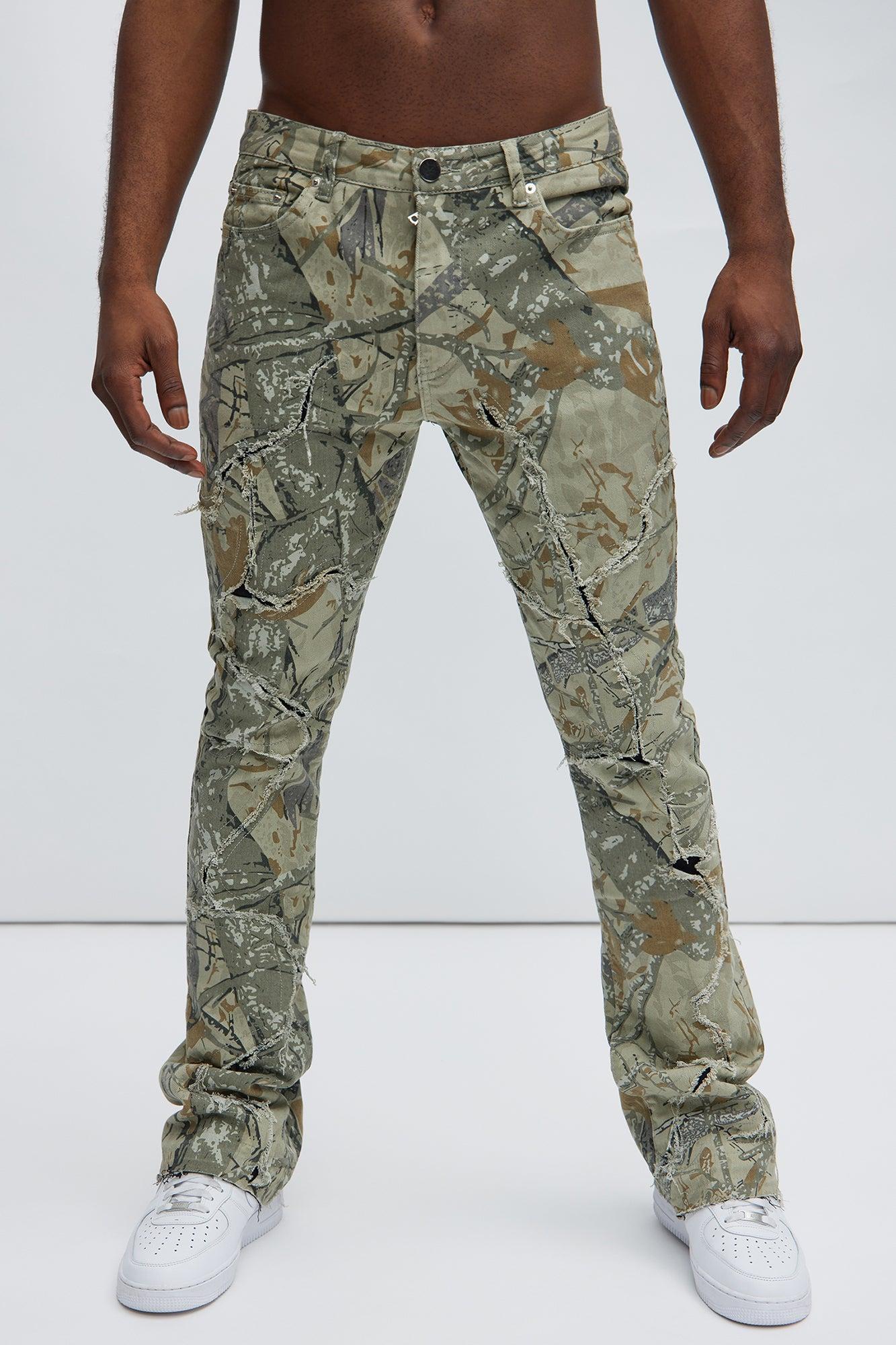 On Command Stacked Skinny Flare Pants - Green/combo Product Image
