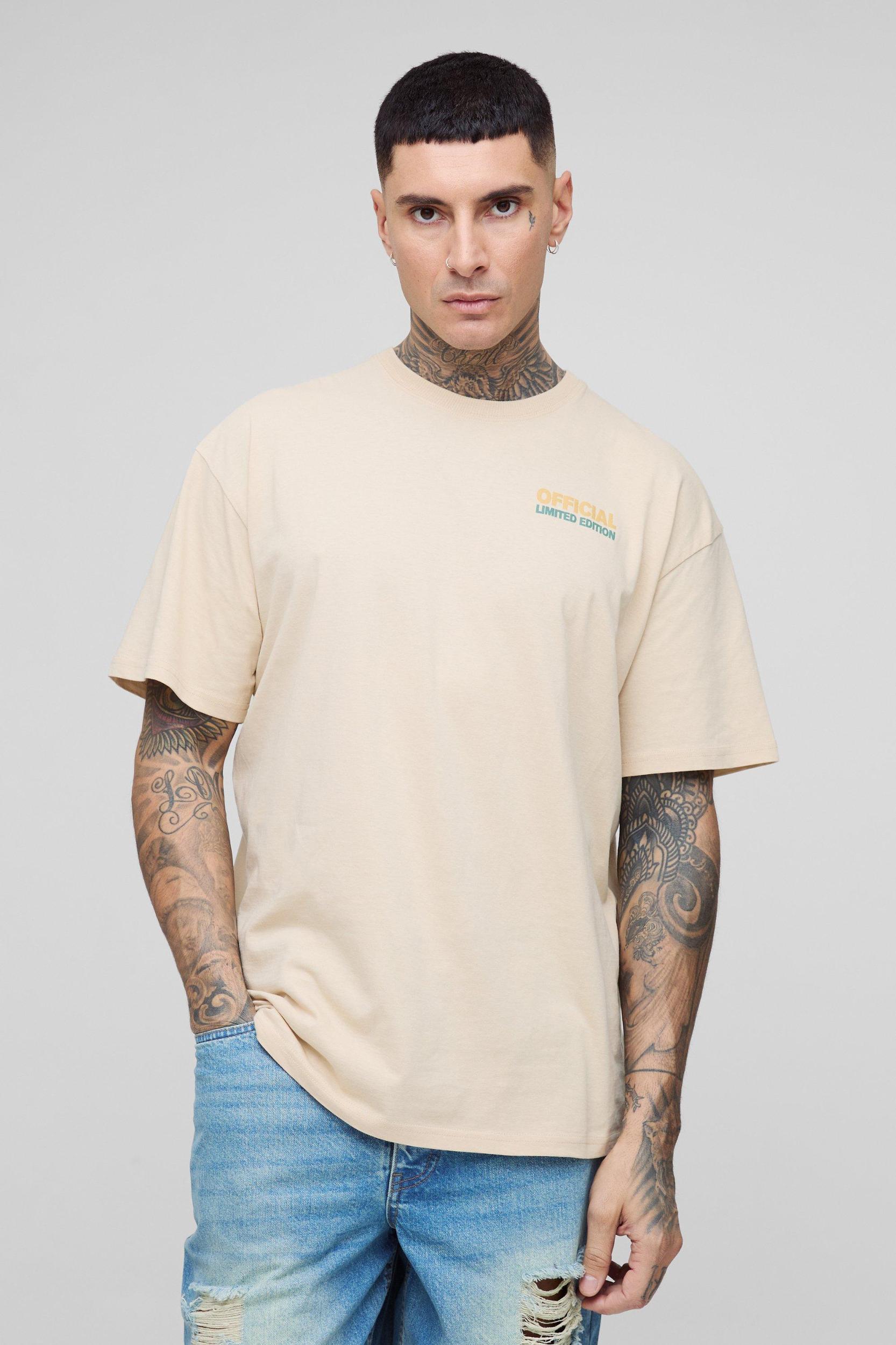 Tall Oversized Official Landscape Print T-Shirt | boohooMAN USA Product Image