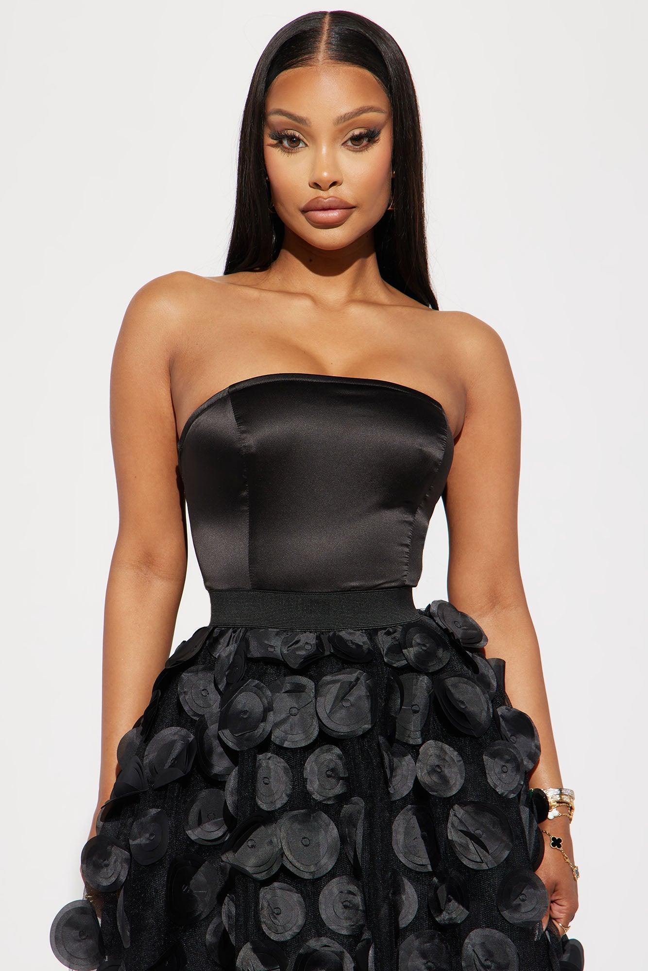 Tina Tulle Midi Dress - Black Product Image