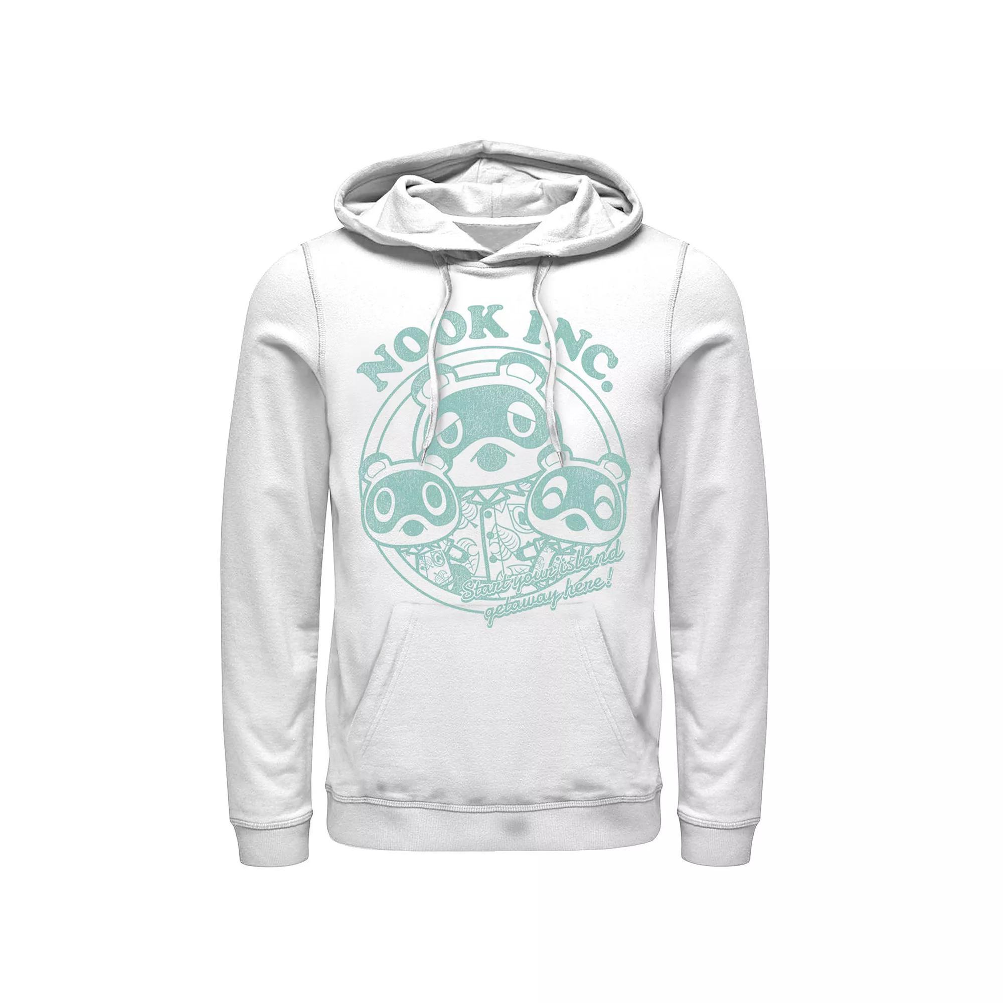 Men's Animal Crossing: New Horizons Nook Inc.Island Getaway Hoodie, Size: 3XL, White Product Image