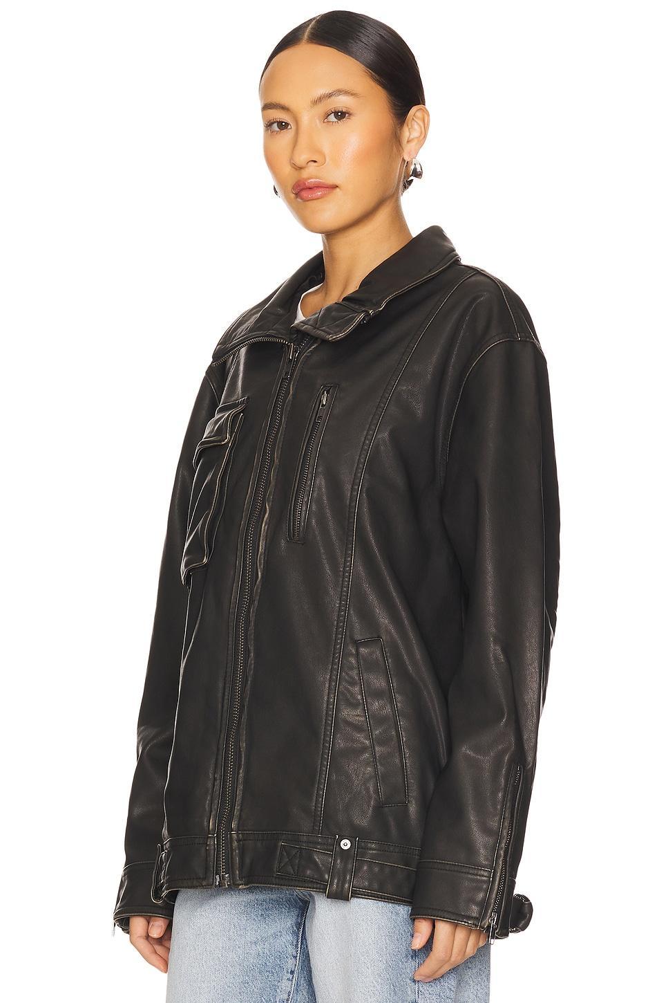 x We The Free Buckle Up Faux Leather Jacket Free People Product Image