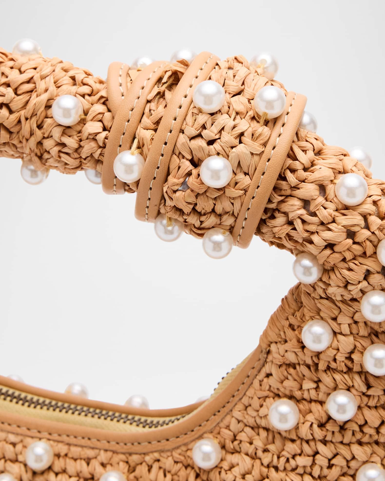 Maeve Pearly Raffia Hobo Bag Product Image