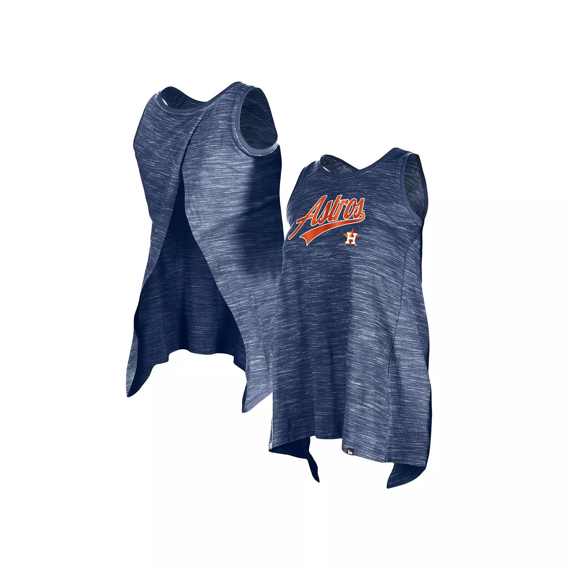 Women's New Era Navy Houston Astros Space-Dye Active Tank Top, Size: XL, Blue Product Image