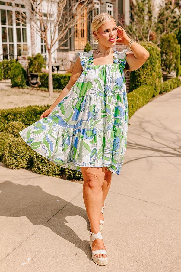 Popular Retreat Mini Dress in Kelly Green Curves Product Image