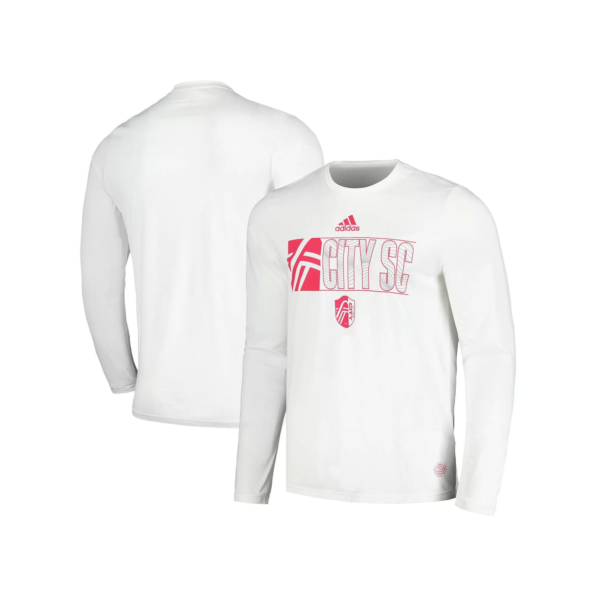 Men's adidas White St. Louis City SC 2024 Jersey Hook AEROREADY Long Sleeve T-Shirt, Size: Medium, Slc White Product Image