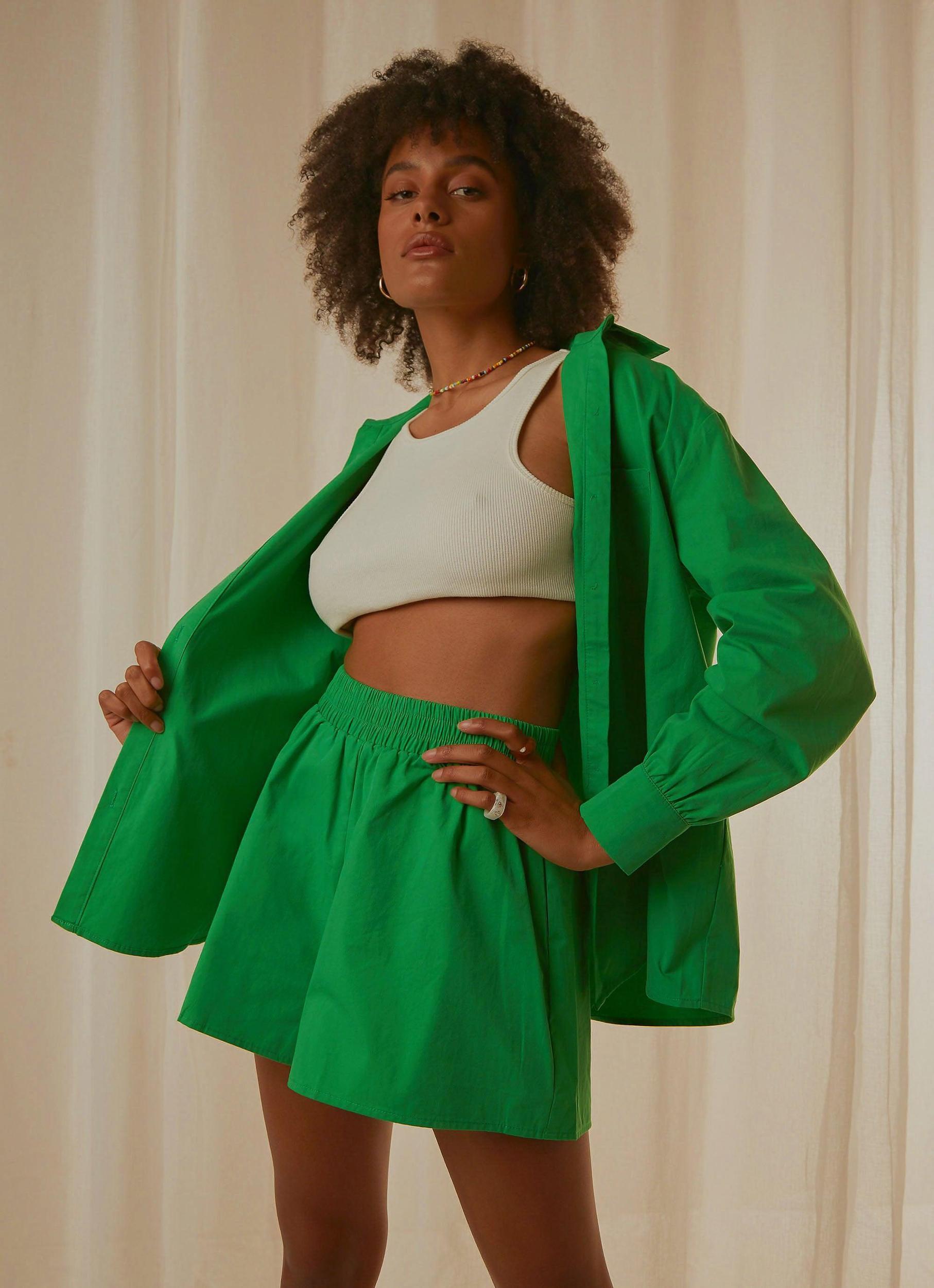 Daydreams Shirt - Jade Green Female Product Image