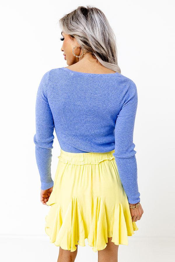 Headed For Happy Hour Skort In Yellow Product Image