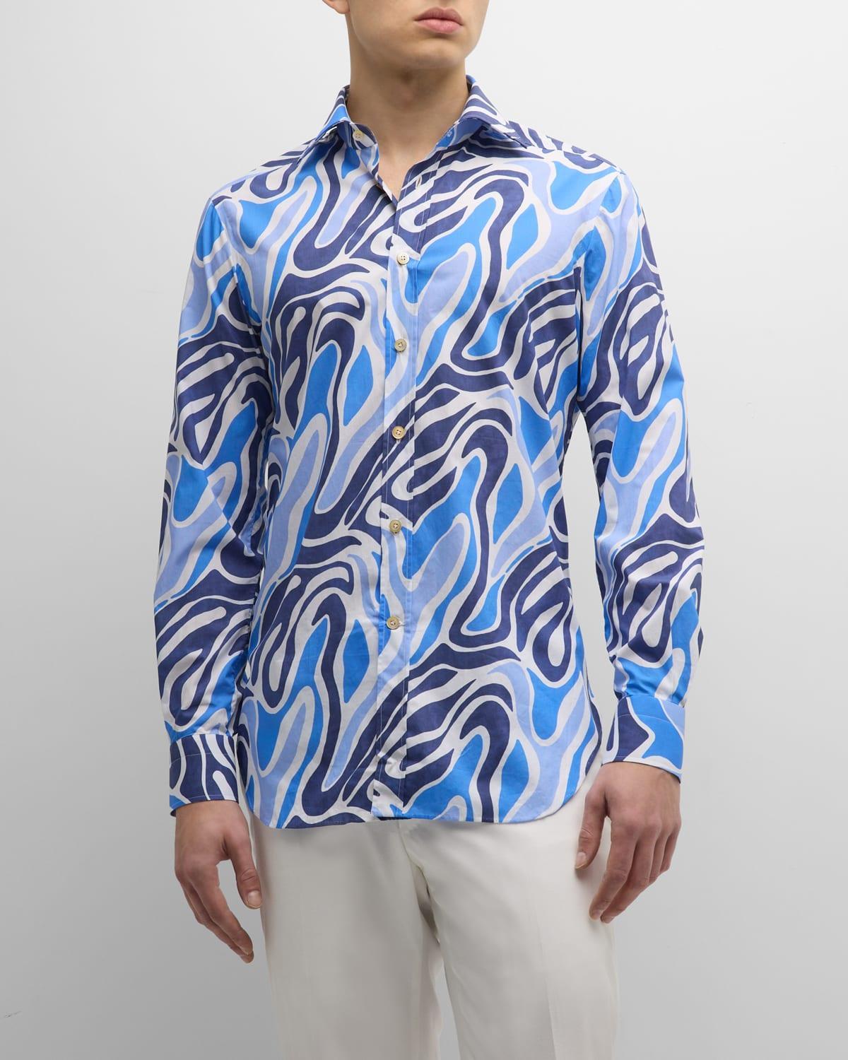 Men's Ocean Waves Sport Shirt Product Image