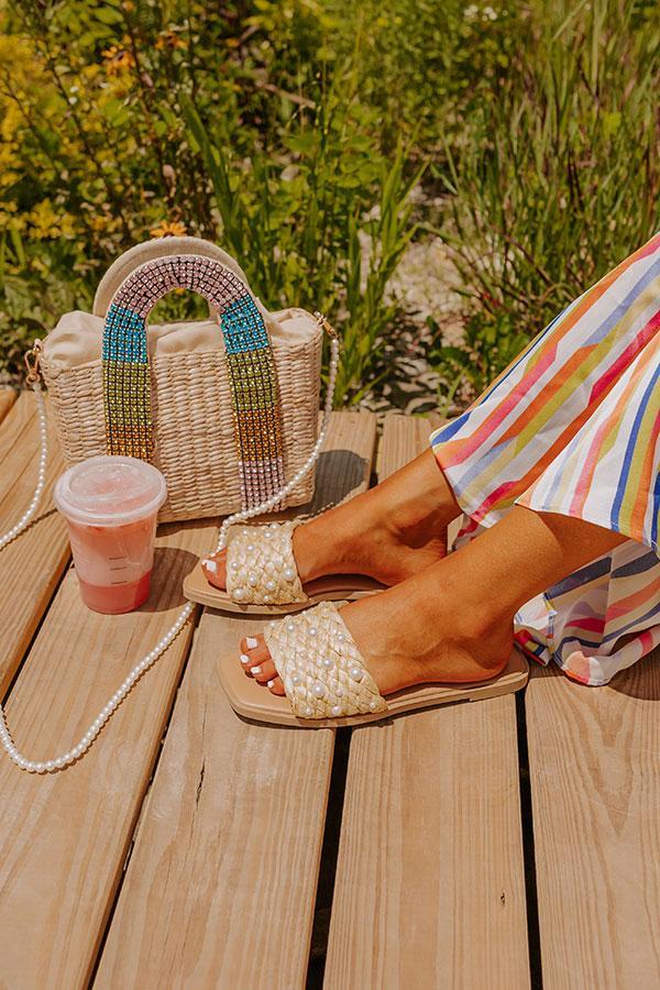 The Clara Pearl Embellished Woven Sandal Product Image