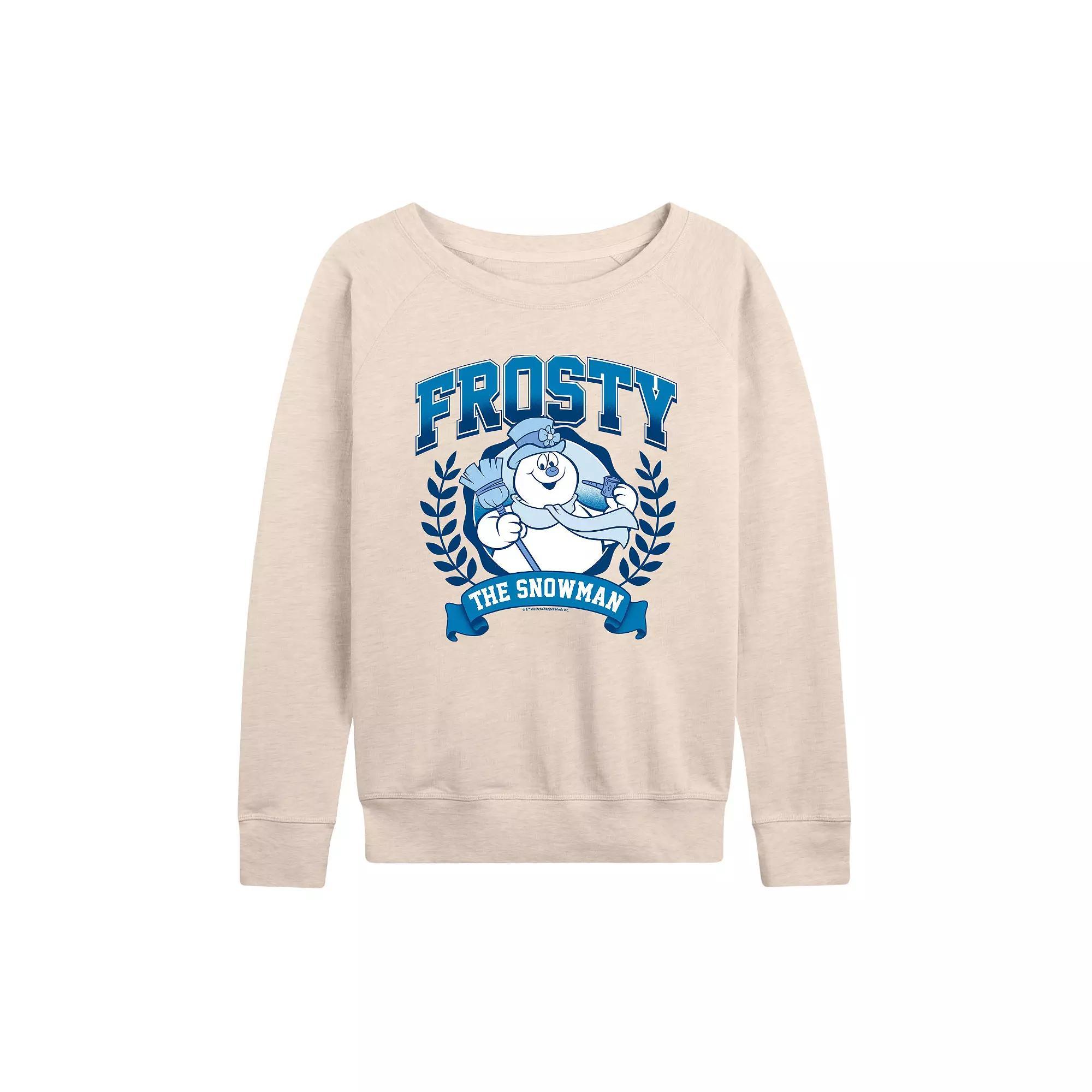 Womens Frosty The Snowman Collegiate French Terry Long Sleeve Tee Product Image