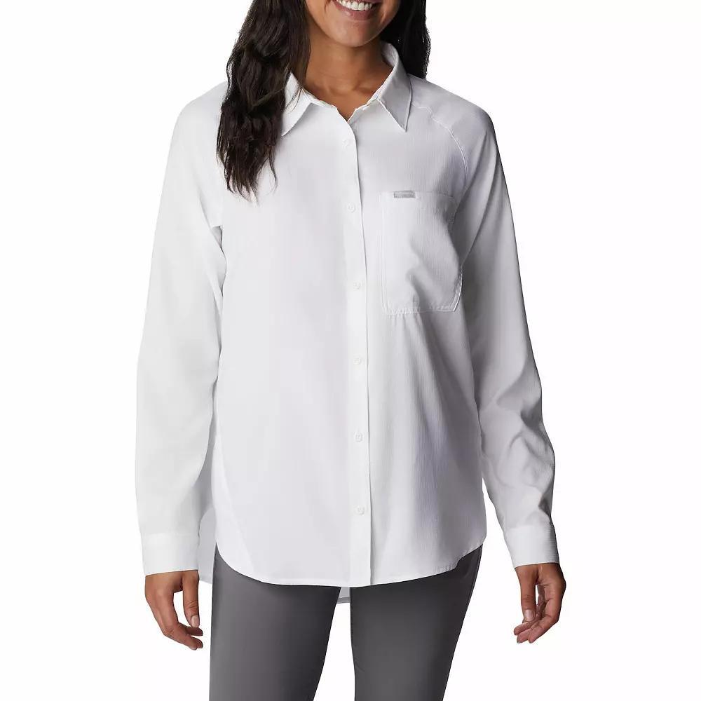 Women's Columbia Anytime Lite™ Long-Sleeve Shirt, Size: XXL, White Product Image