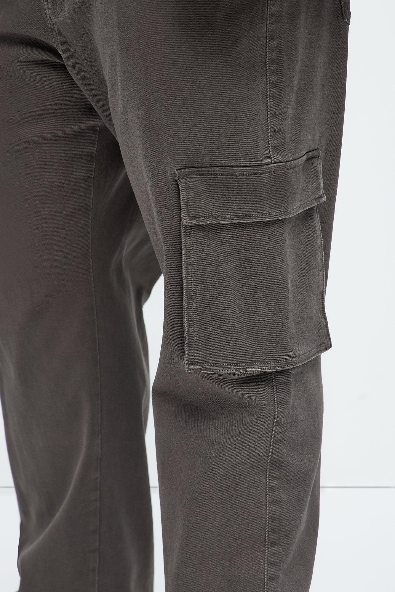 Classic Straight Cargo Jeans - Charcoal Product Image