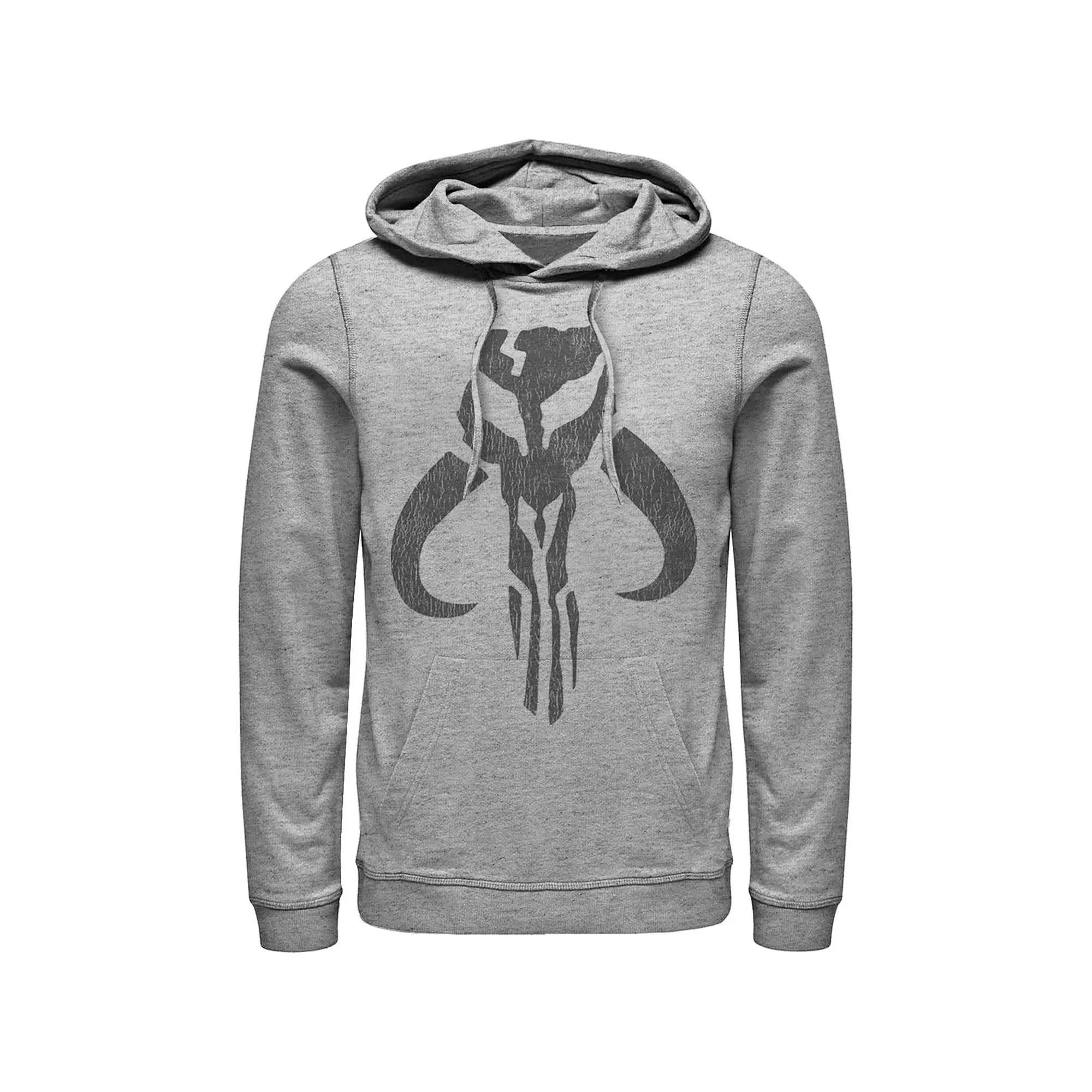 Men's Star Wars Mando Symbol Hoodie, Size: Large, Athletic Grey Product Image