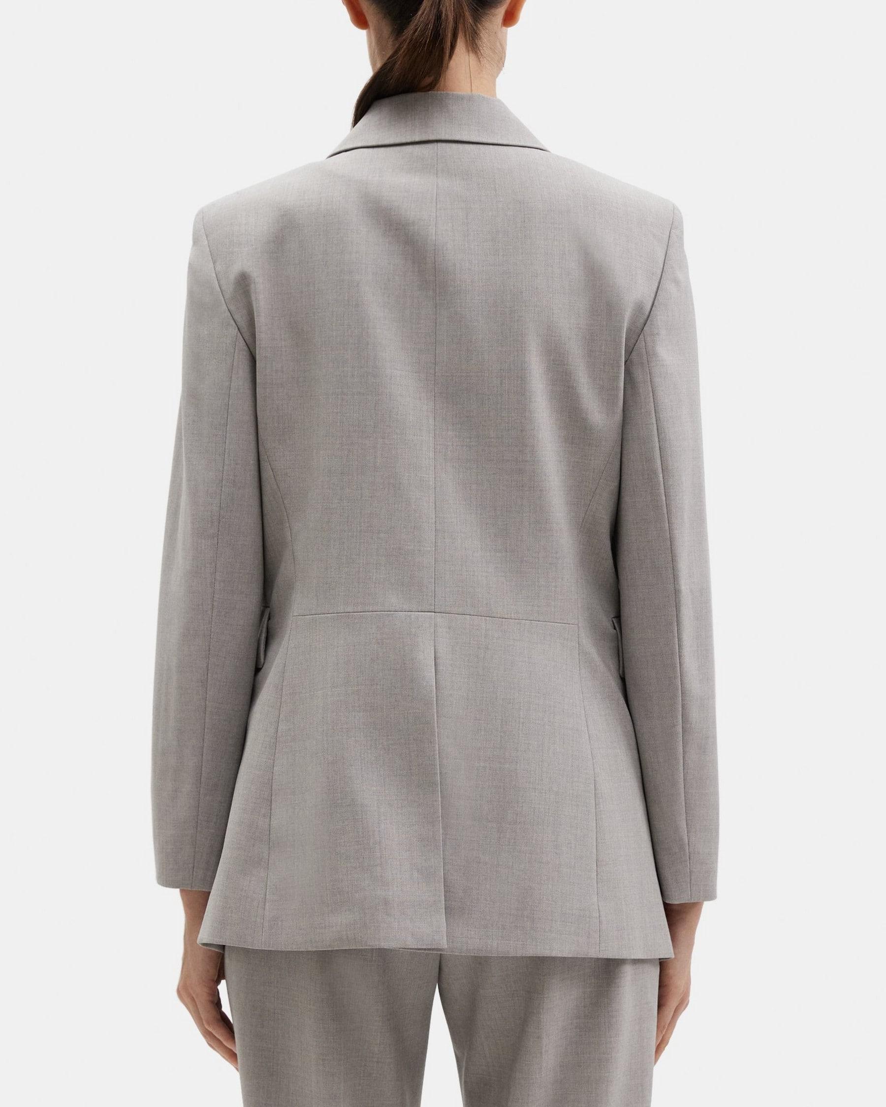 Fitted Blazer in Stretch Wool Mélange Product Image