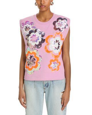 Floral Sequined Sweatshirt Product Image