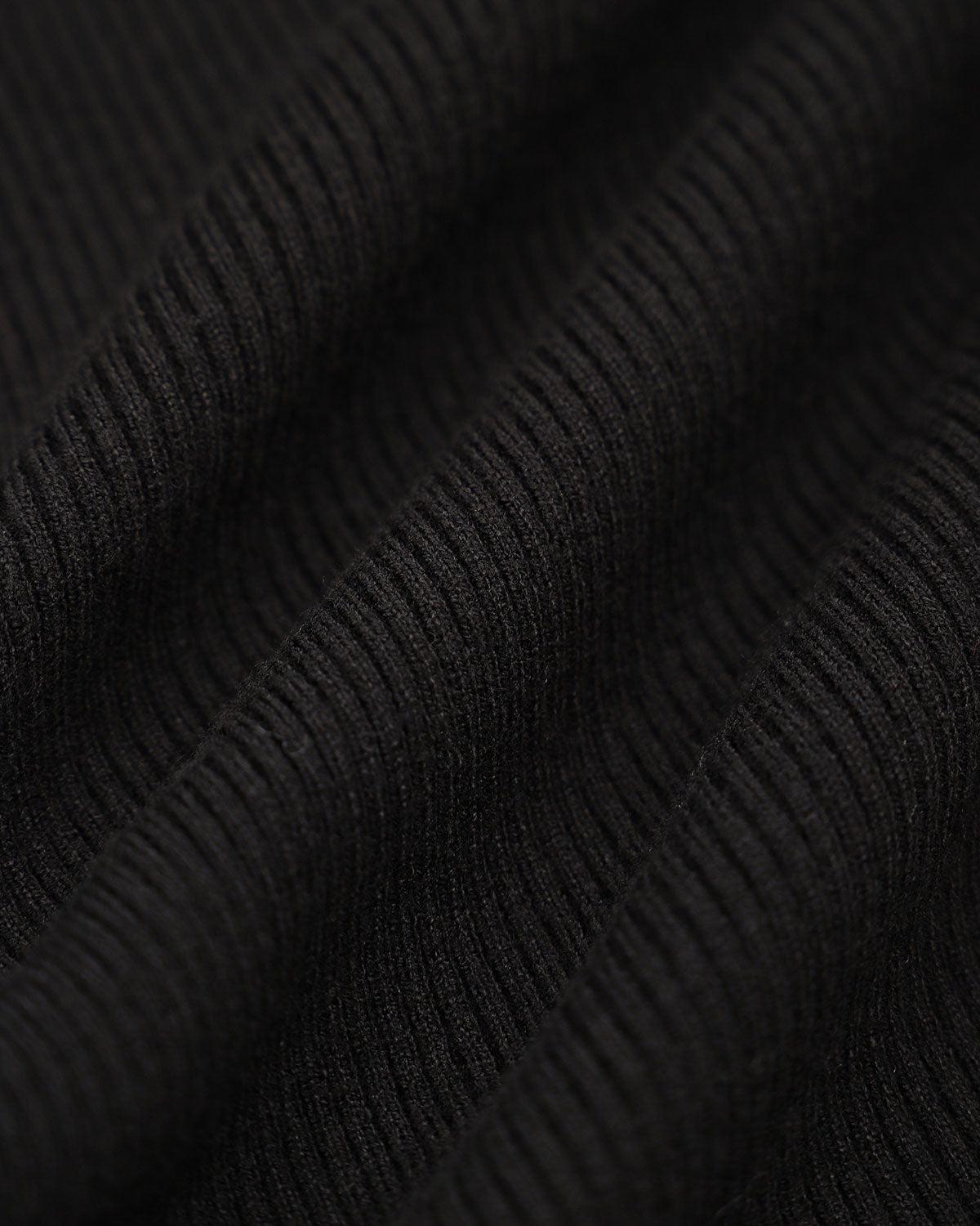 Black Contrasting Bell Sleeve Sweater Dress Product Image