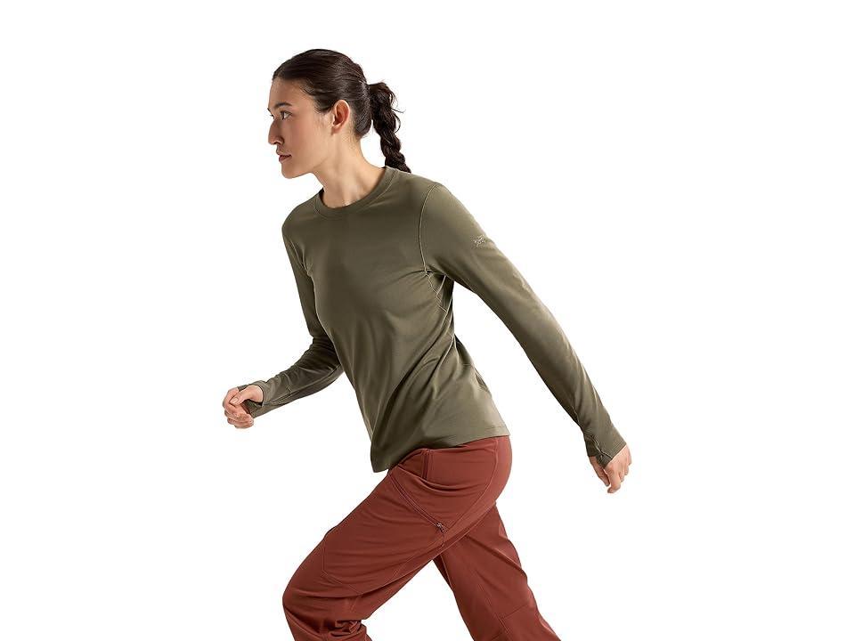 Arc'teryx Taema Thermal Crew Long Sleeve Heather) Women's Clothing Product Image