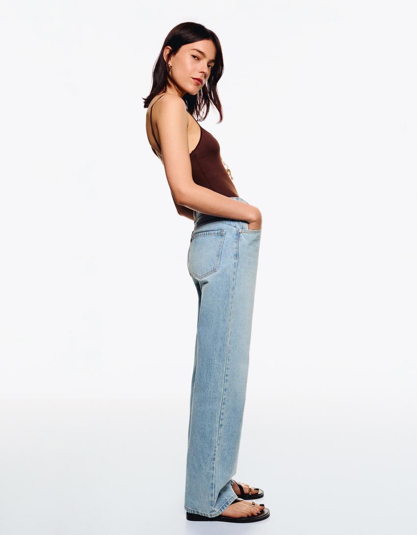 Straight wide-leg jeans Product Image