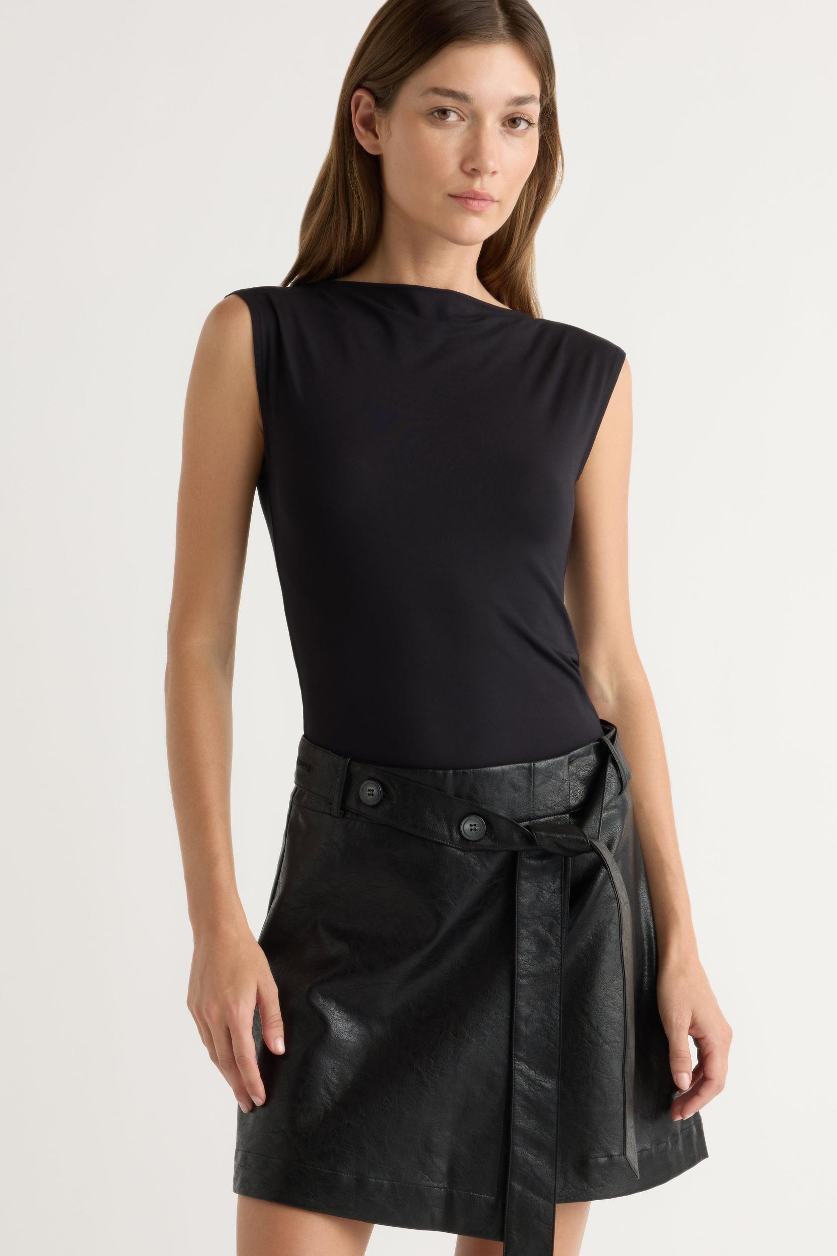 Esme Sleeveless Slit-Neck Tank Product Image