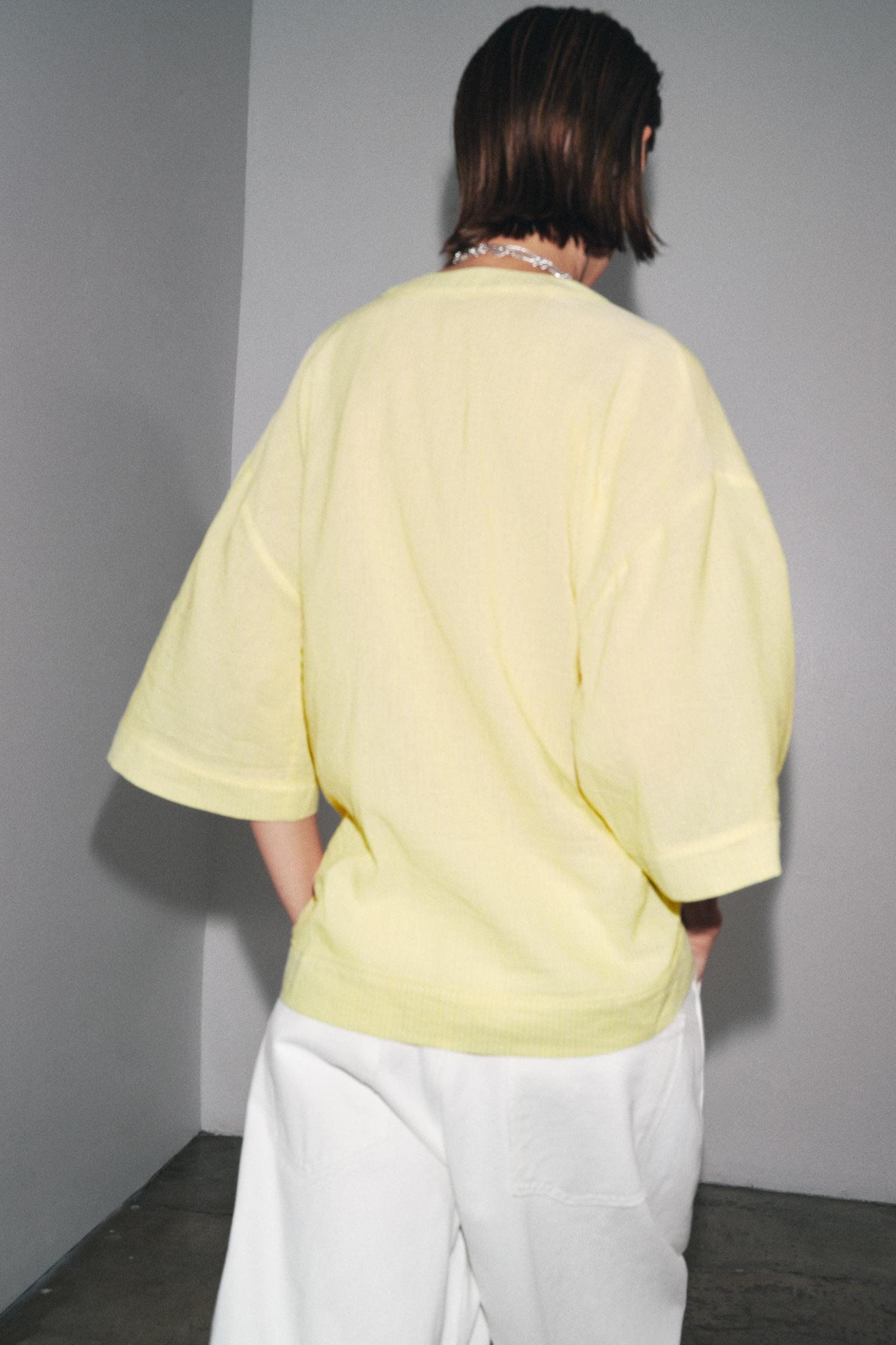 STRIPED KIMONO WITH TIES ZW COLLECTION Product Image