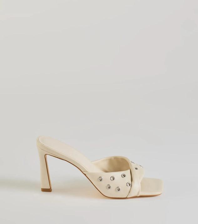Trendy Twist Strap Stiletto Mules Product Image