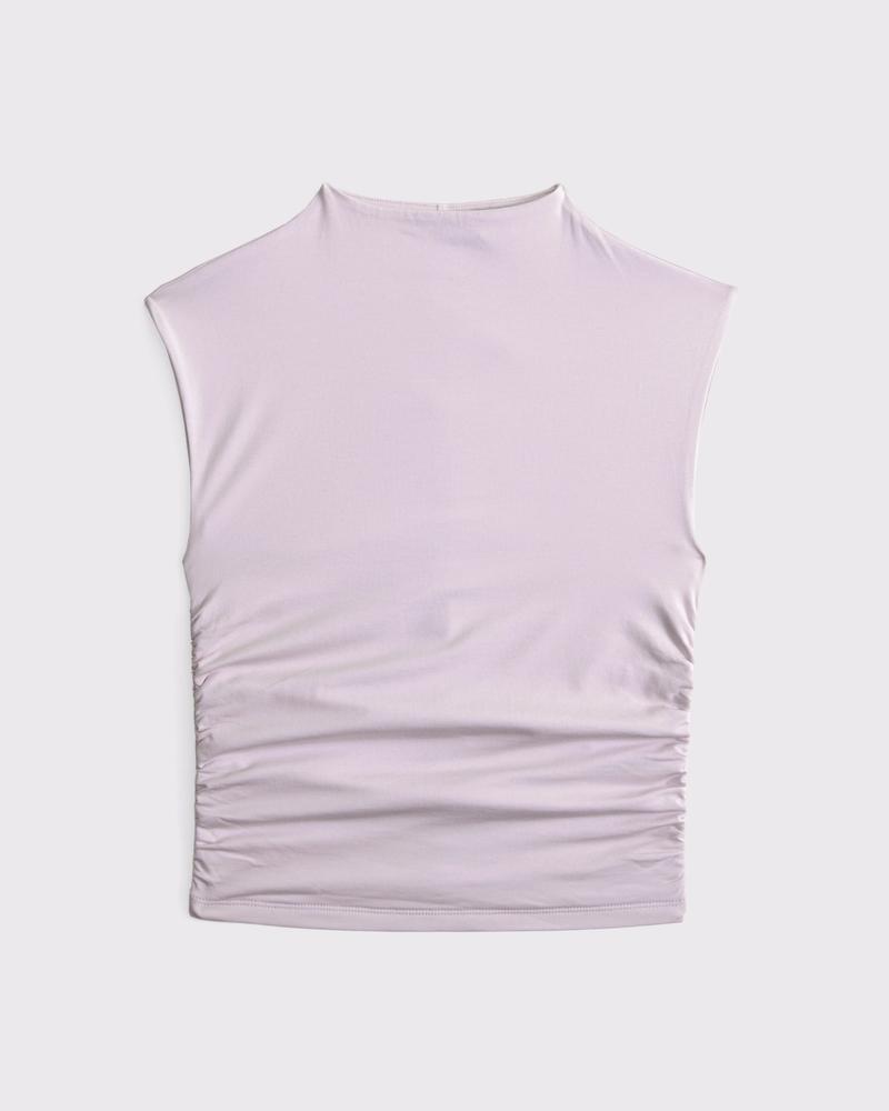Long-Sleeve Grown-On Mockneck Top Product Image