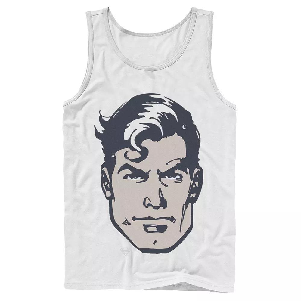 Men's DC Comics Superman Large Chest Portrait Tank Top, White Product Image