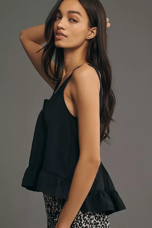 Maeve Smocked Ruffle-Hem Swing Tank Top Product Image