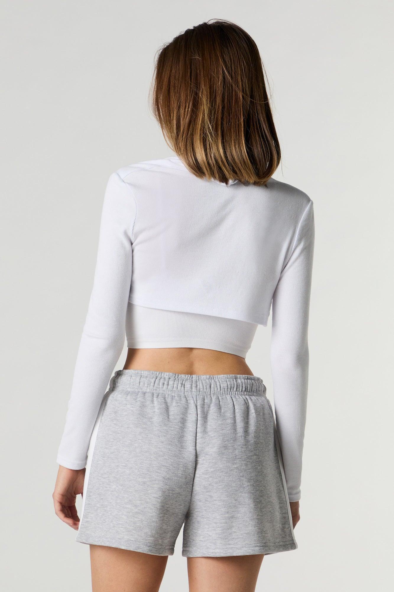 Graphic Side Striped Fleece Short Female Product Image